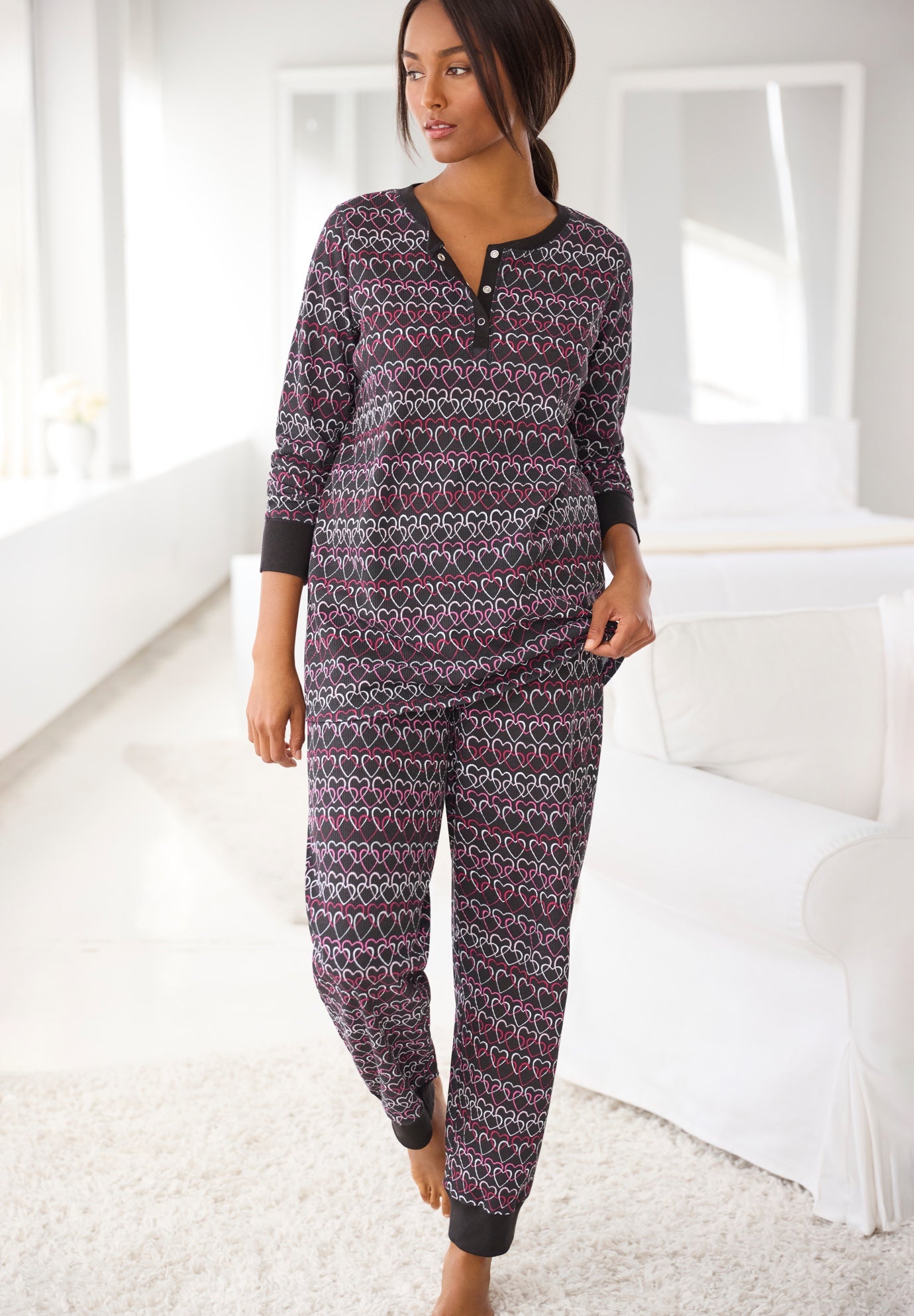 Thermal Henley Pajama Set image number 7