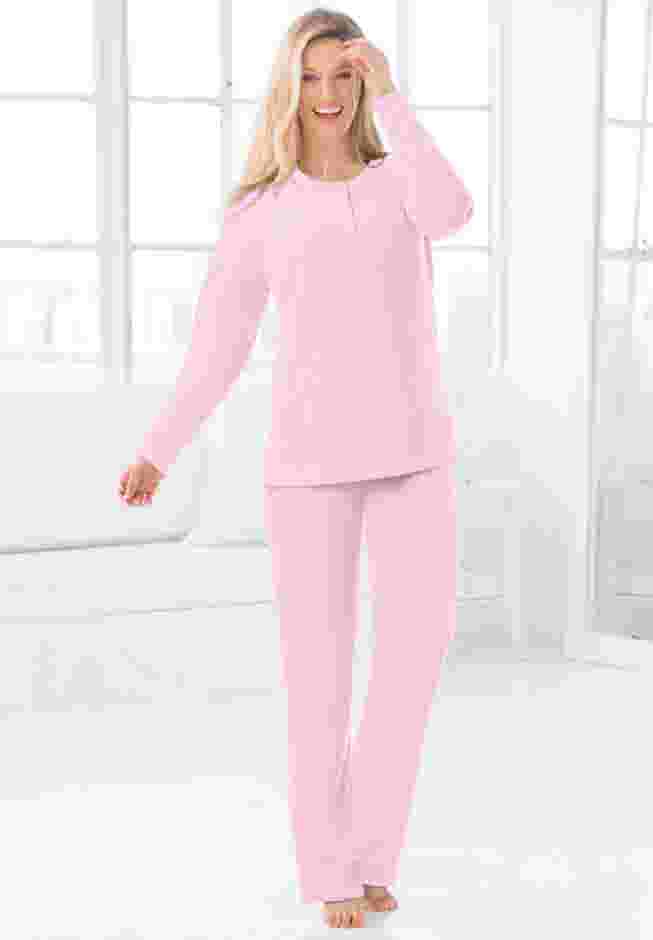 Thermal Henley Pajama Set image number 3