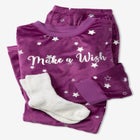Dreams & Co. ® Velour Pajama with FREE Fuzzy Socks image number null