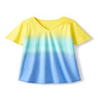 Short-Sleeve V-Neck Shirred Tee image number null