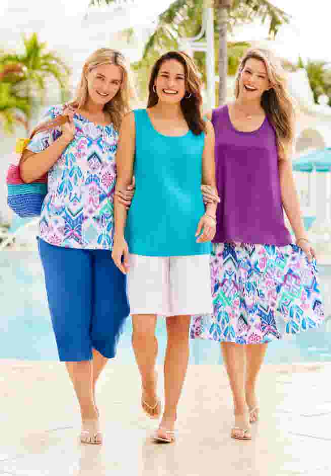 Elastic-Waist Knit Tiered Skirt image number 5