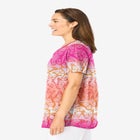 Short-Sleeve V-Neck Shirred Tee image number null