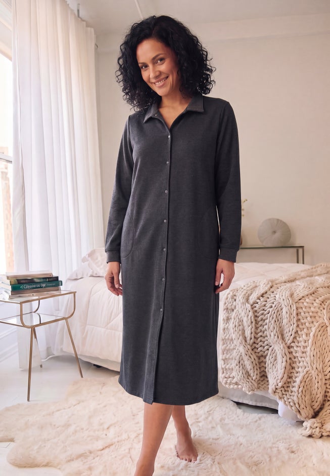 Only Necessities&reg; Fleece Snap-Front Robe image number 5