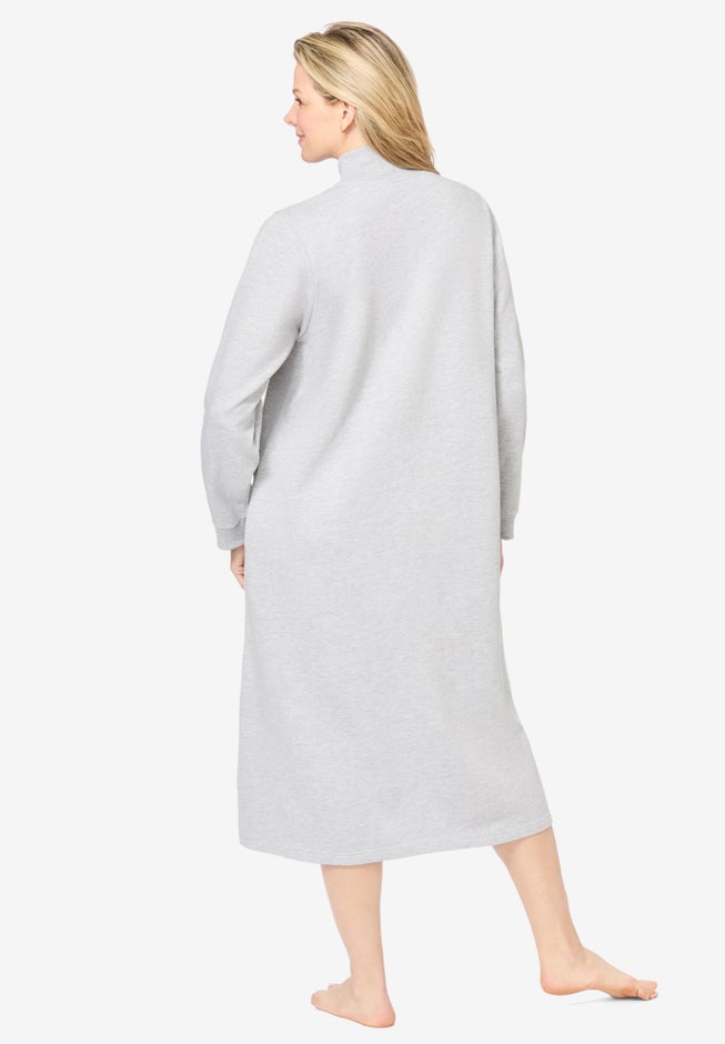 Only Necessities® Fleece Snap-Front Robe image number 1
