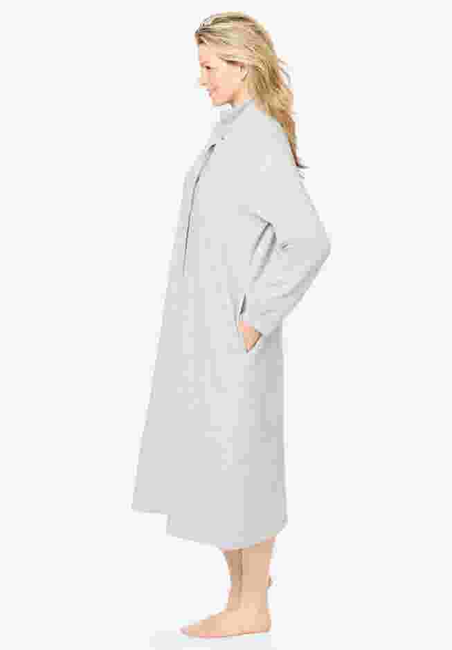 Only Necessities® Fleece Snap-Front Robe image number 2