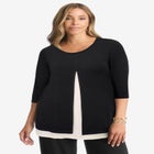 Crew Neck Double Layered Tunic image number null