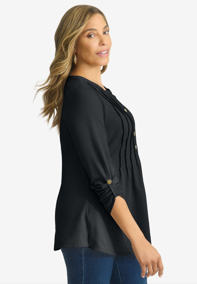 Stretch Pleated Tunic image number 2