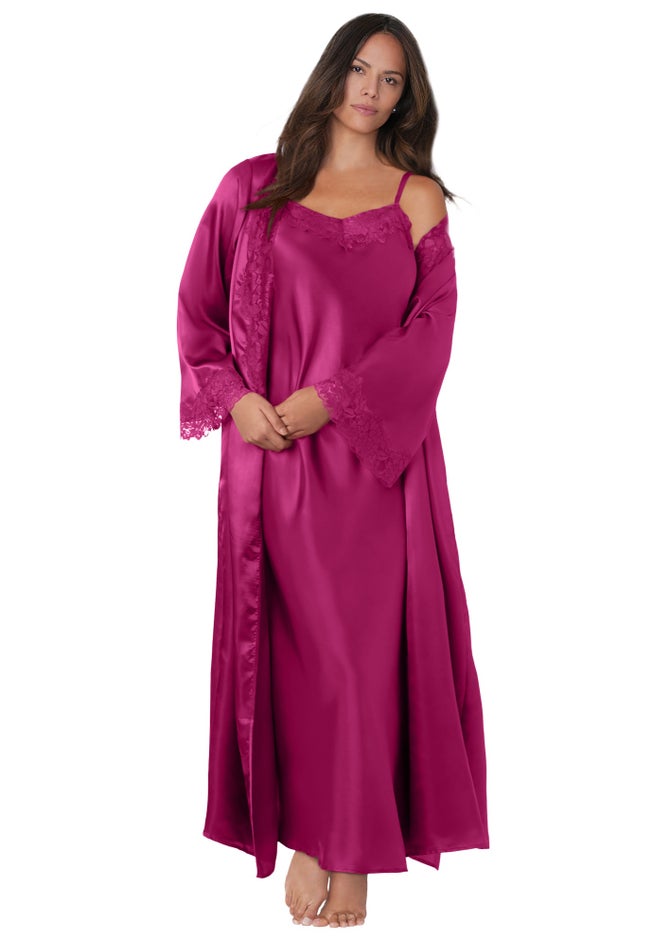 The Luxe Satin Long Peignoir Set image number 5