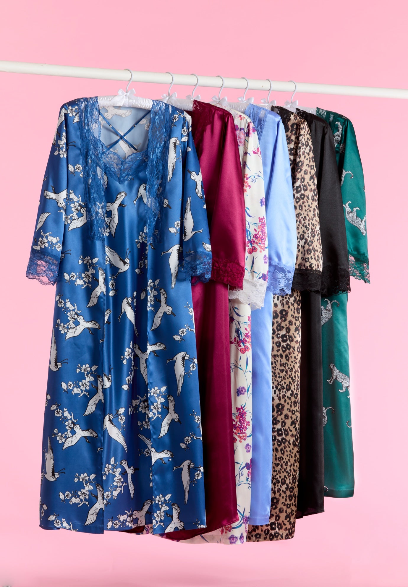 The Luxe Satin Long Peignoir Set image number 7