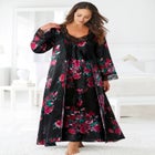 The Luxe Satin Long Peignoir Set image number null