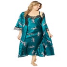 The Luxe Satin Long Peignoir Set image number null