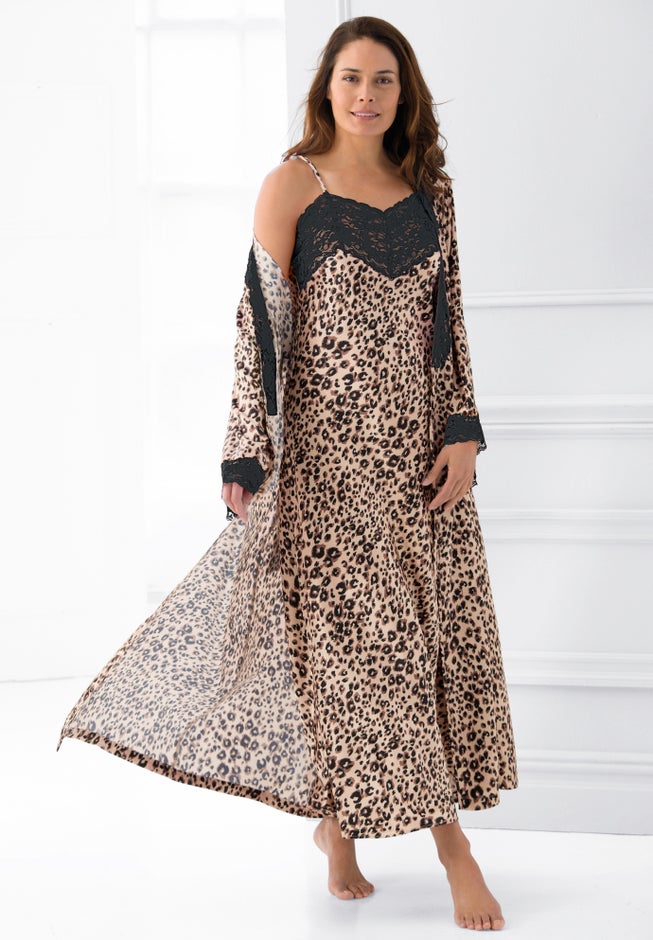 The Luxe Satin Long Peignoir Set image number 0