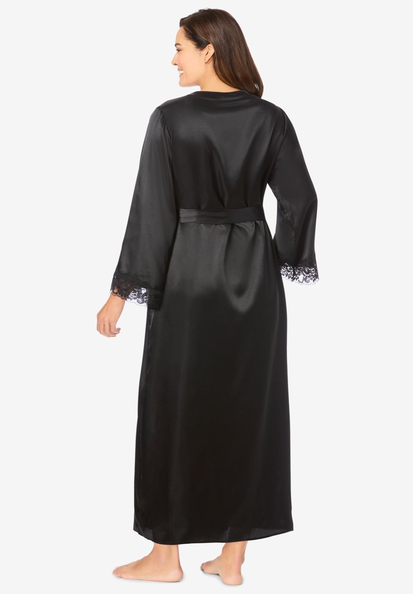 The Luxe Satin Long Peignoir Set image number 1