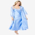 The Luxe Satin Long Peignoir Set image number null