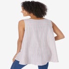 Button-Front Linen Tank image number null