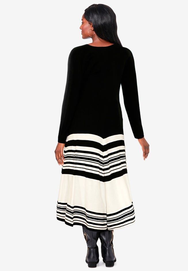 Fit and Flare Sweater Dress image number 2