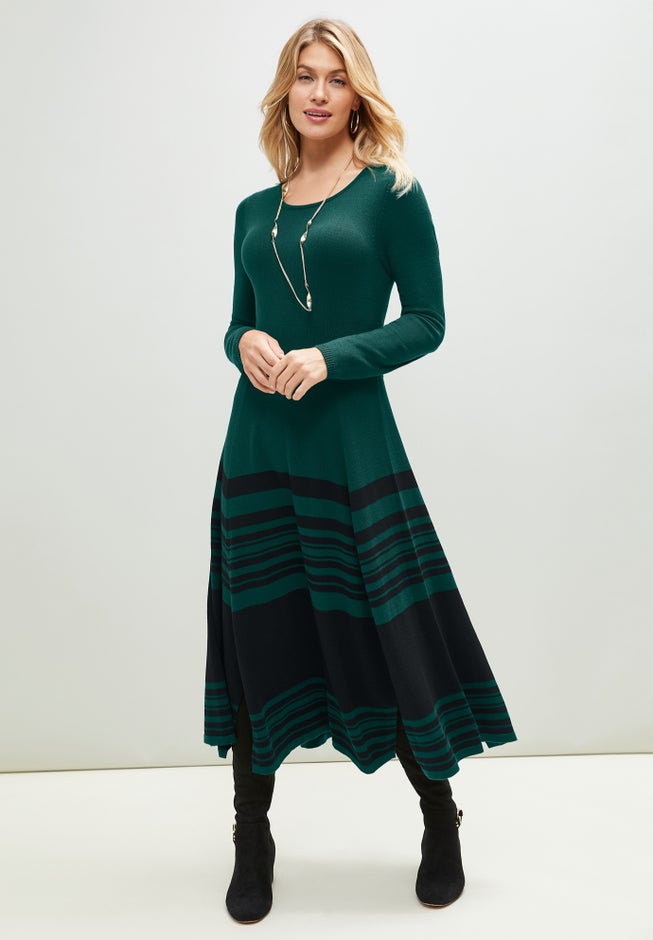 Fit and Flare Sweater Dress image number 0