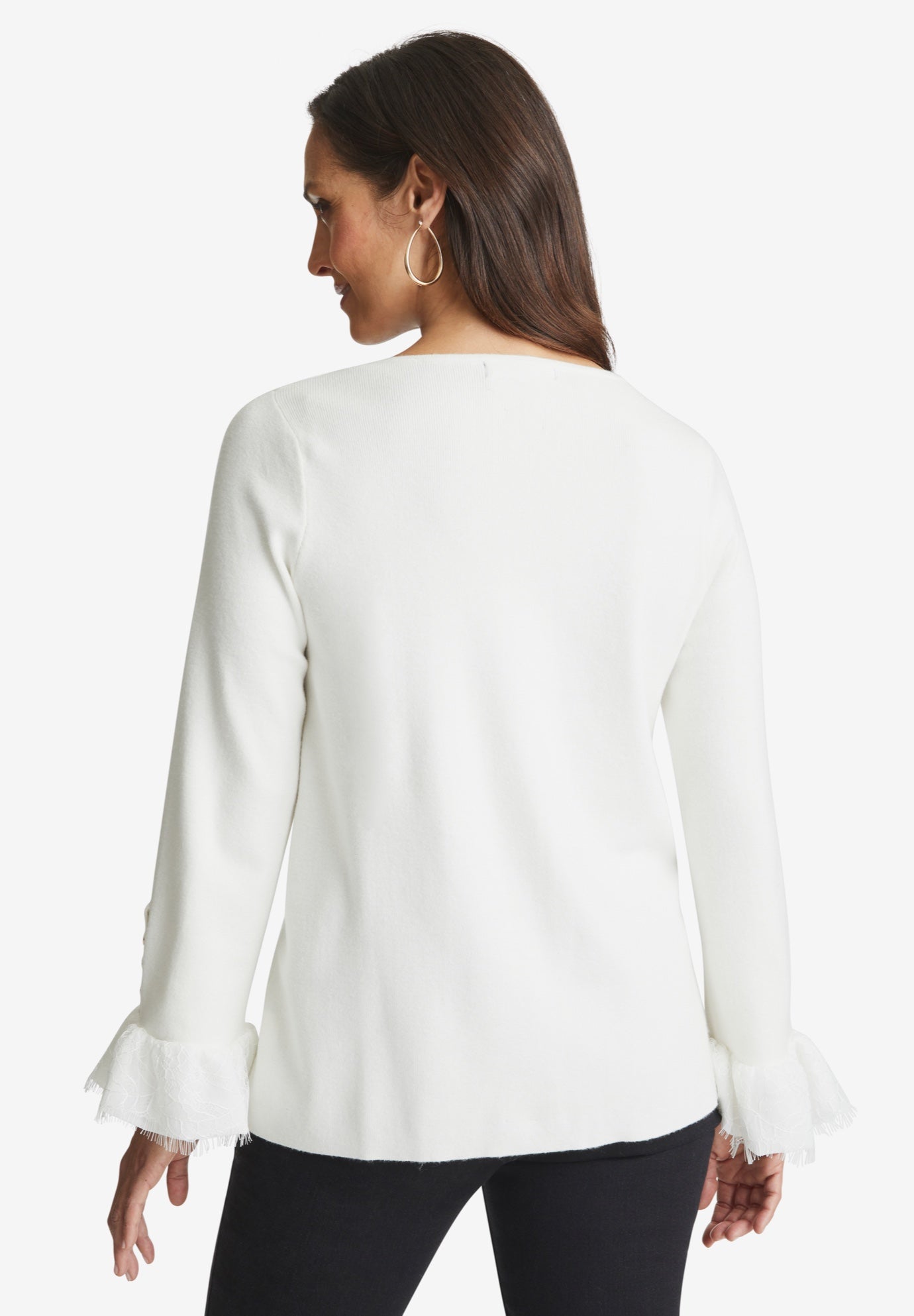 Lace Cuff Pullover image number 1