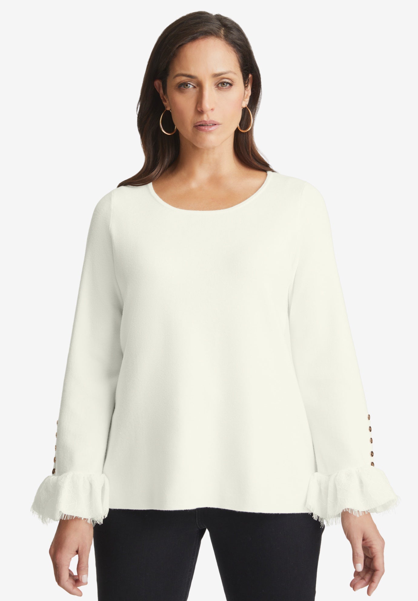 Lace Cuff Pullover image number 0