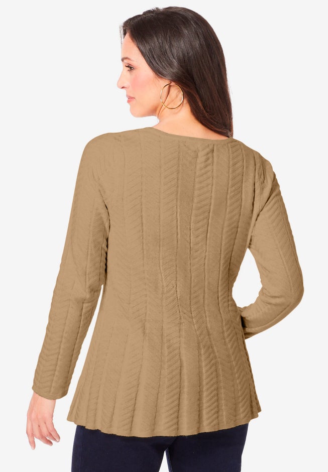 Chevron Fit & Flare Sweater image number 1