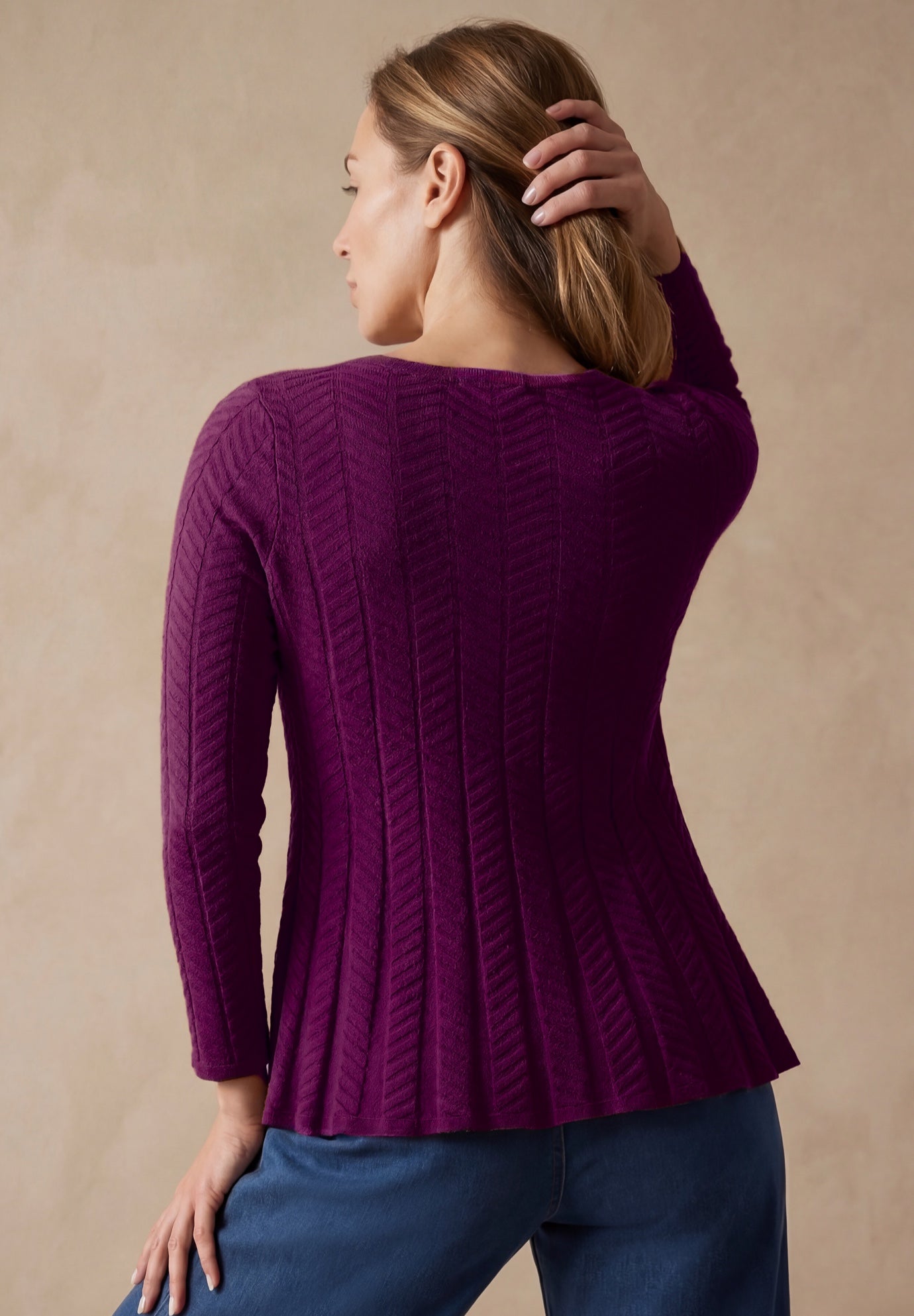 Chevron Fit & Flare Sweater image number 1