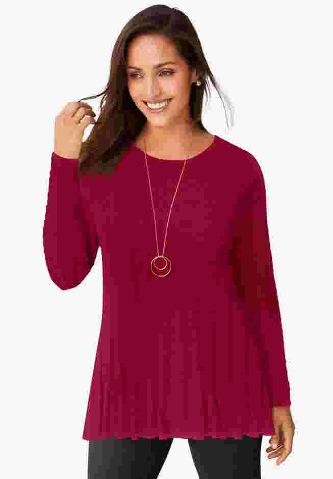Chevron Fit & Flare Sweater image number 0