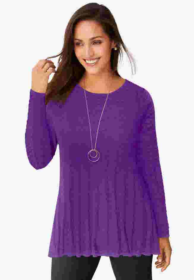 Chevron Fit & Flare Sweater image number 0