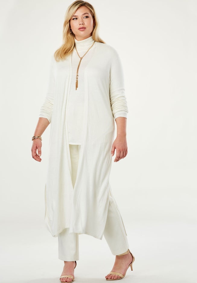 Cotton Cashmere Duster Sweater image number 5