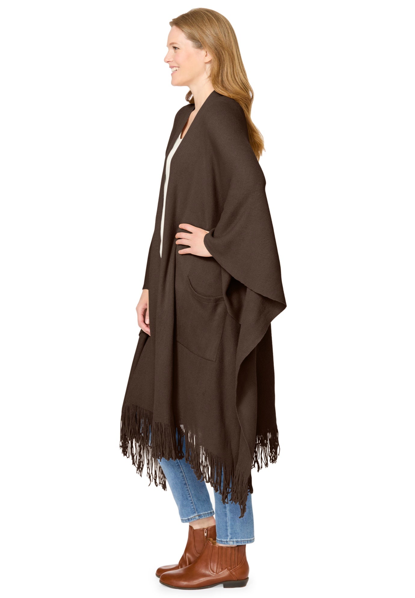Fringed Cape Sweater image number 2