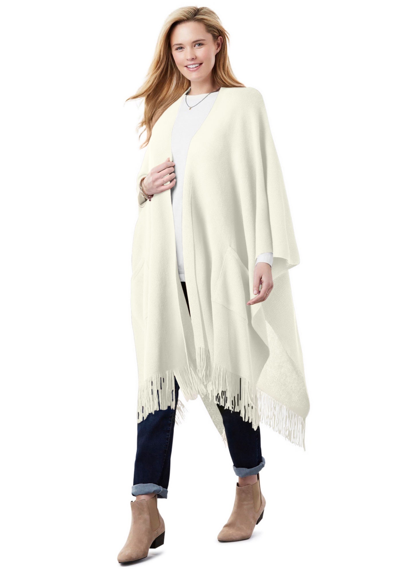 Fringed Cape Sweater image number 0