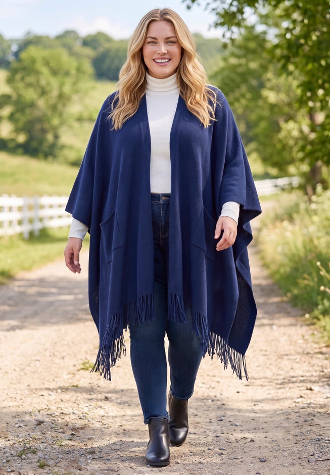 Fringed Cape Sweater image number 3