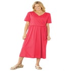 Button Front Midi Dress image number null