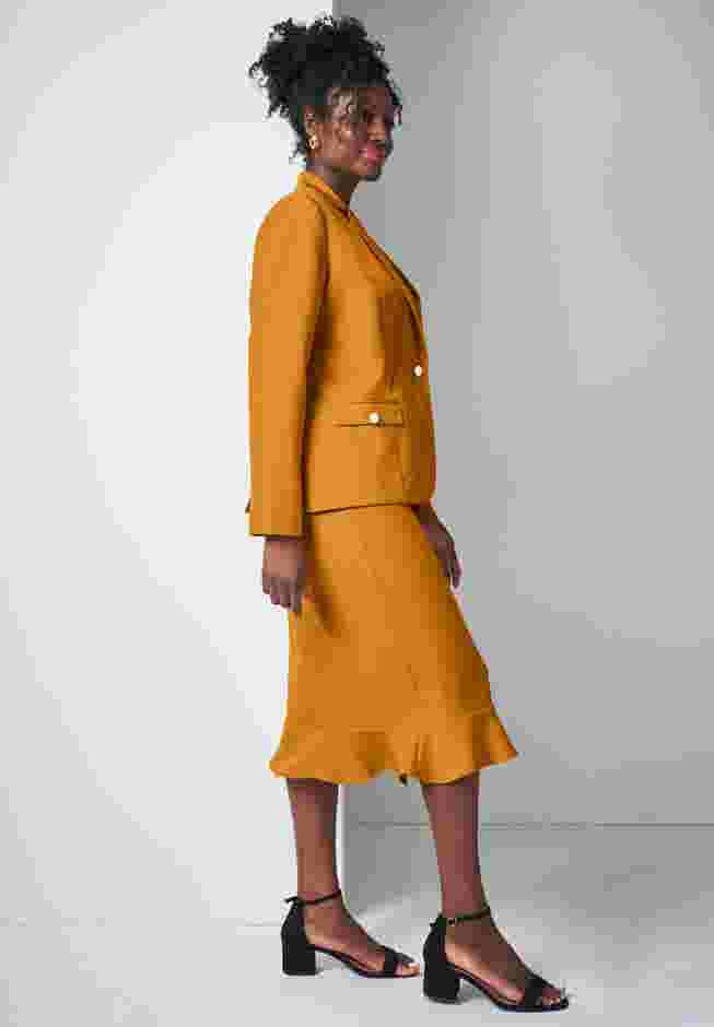 2-Piece Stretch Crepe Peplum Skirt Suit image number 2