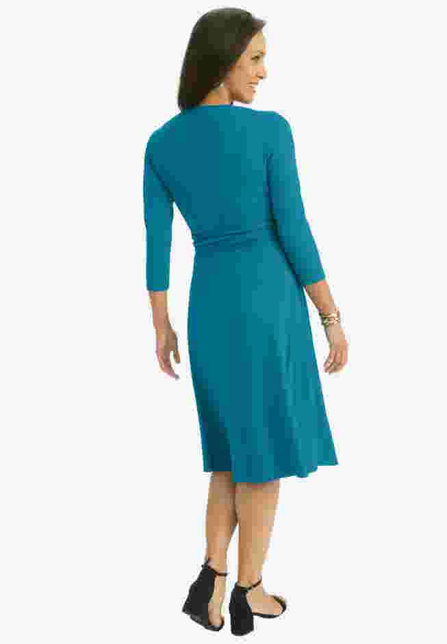 Sweetheart Wrap Midi Dress image number 1