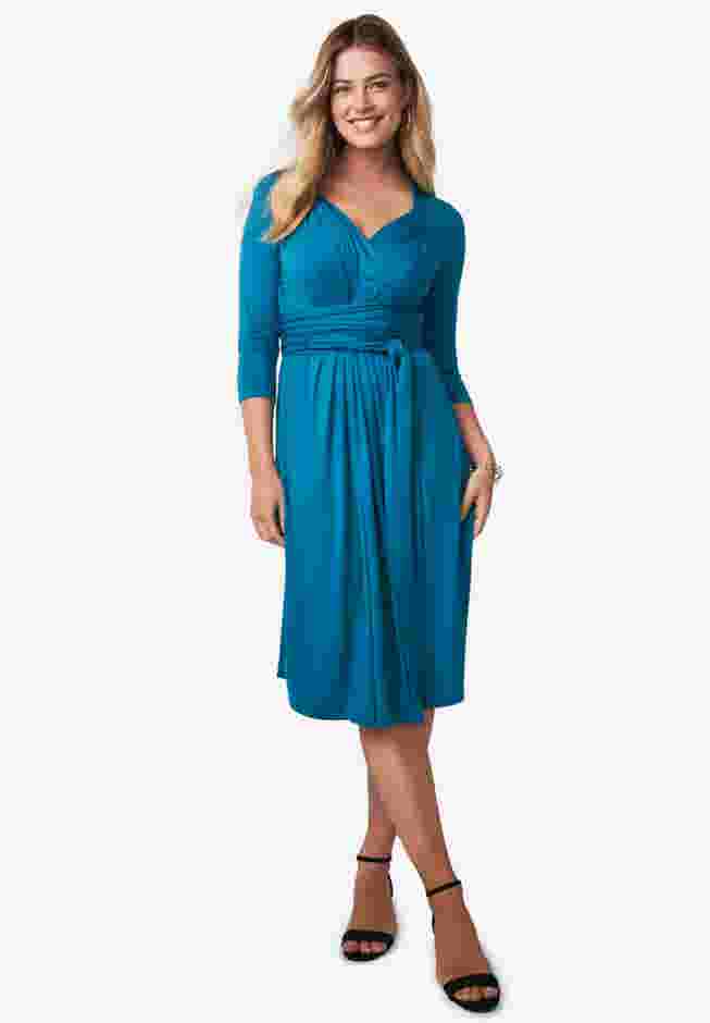 Sweetheart Wrap Midi Dress image number 0
