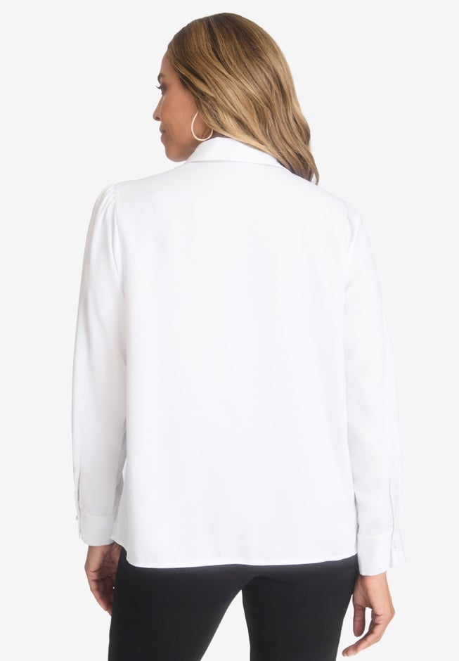 Georgette Pearl Trim Blouse image number 1