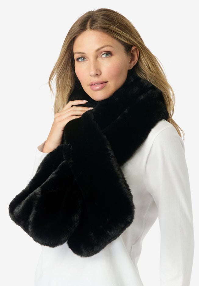 Faux-Fur Pull-Through Scarf image number 0