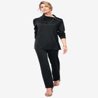 Ponte Split Neck 2-Piece Set image number null