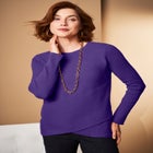 Ribbed Crossover Crewneck image number null