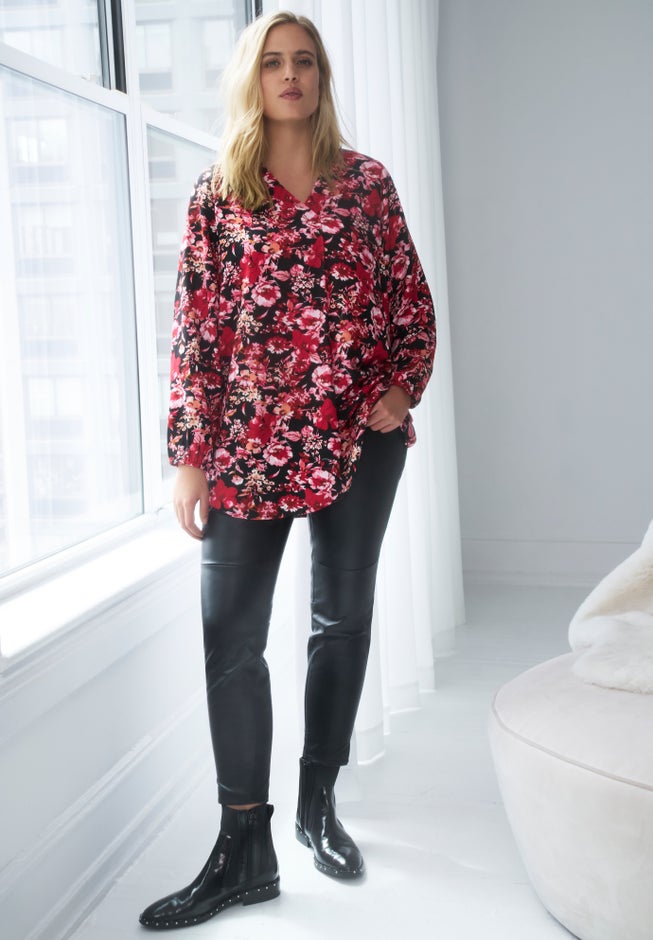 Long Sleeve Inverted Pleat Tunic image number null