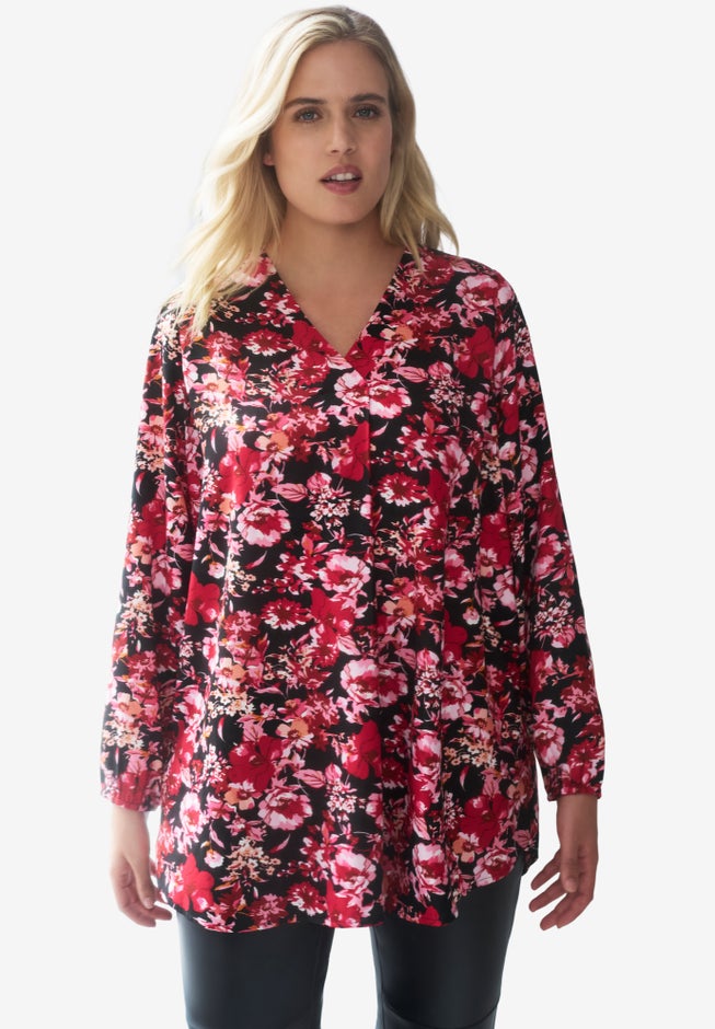 Long Sleeve Inverted Pleat Tunic image number null