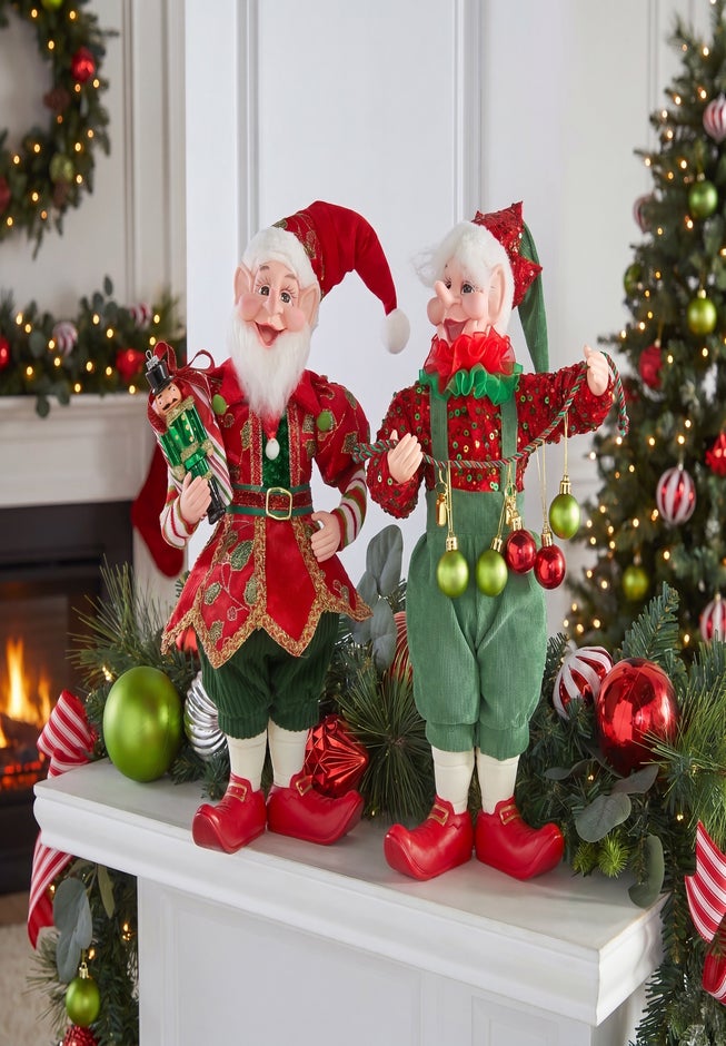 16"H Elf With Ornament Garland image number 3