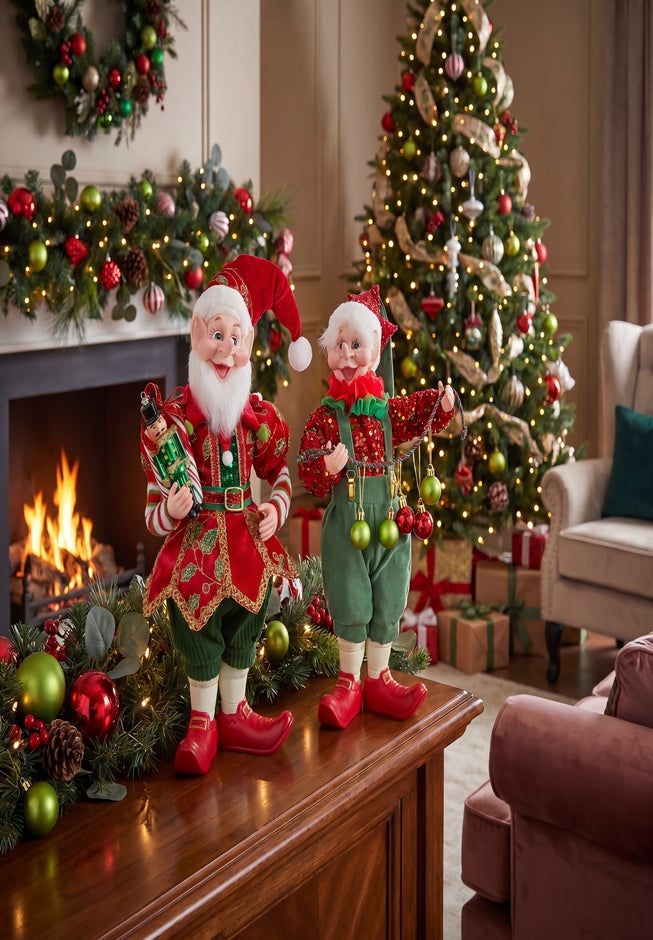 16"H Elf With Ornament Garland image number 4