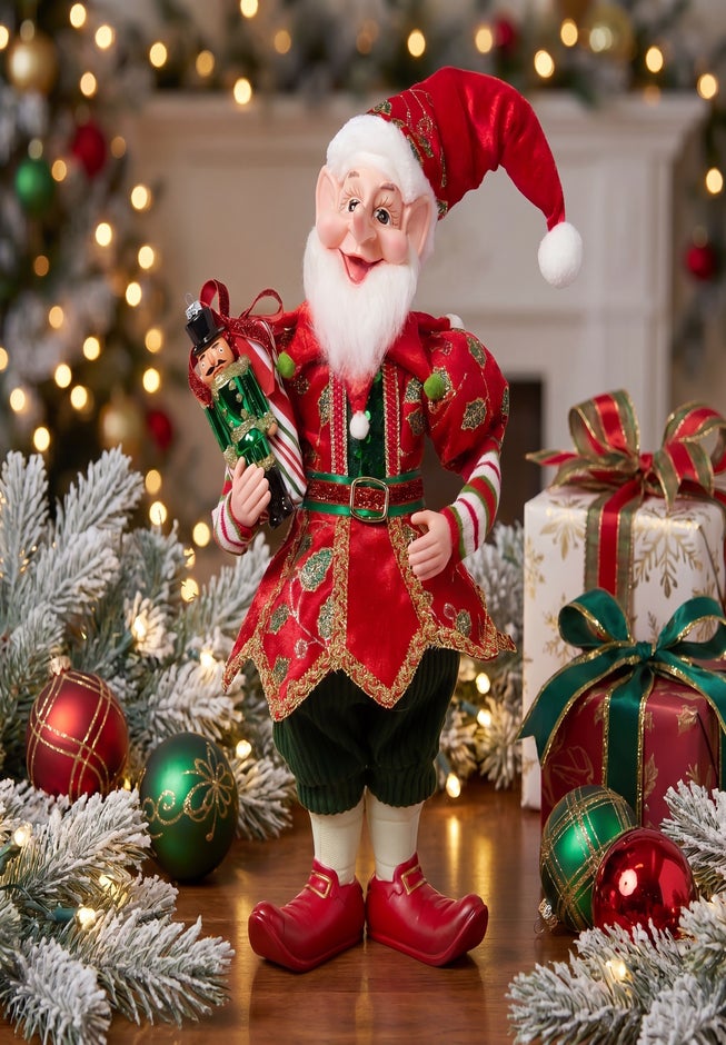 16"H Elf With Ornament Garland image number 2