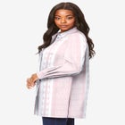 Plus Size Kate Long Sleeve Tunic Easy Cotton-Blend Button-Front Shirt image number null