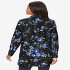 Plus Size Kate Long Sleeve Tunic Easy Cotton-Blend Button-Front Shirt image number null