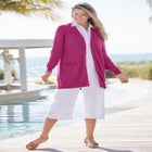 Perfect Longer-Length Cotton Cardigan Sweater image number null