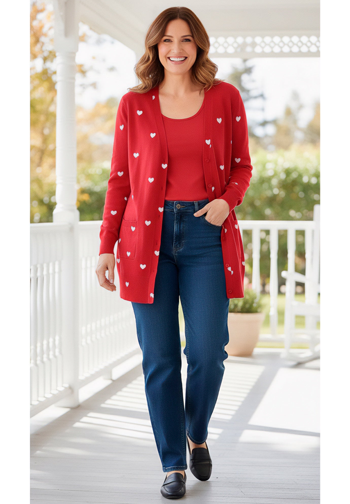 Perfect Longer-Length Cotton Cardigan Sweater image number 0