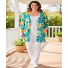 Perfect Longer-Length Cotton Cardigan Sweater image number null