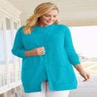 Perfect Longer-Length Cotton Cardigan Sweater image number null